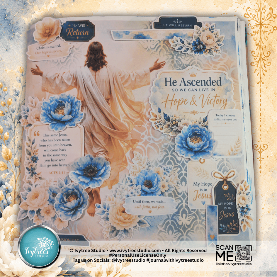 Ascended | Hope and Victory | Bible Journaling Kit Bundle | Gracelilly Bible Study | Ivytree Studio | English + Afrikaans