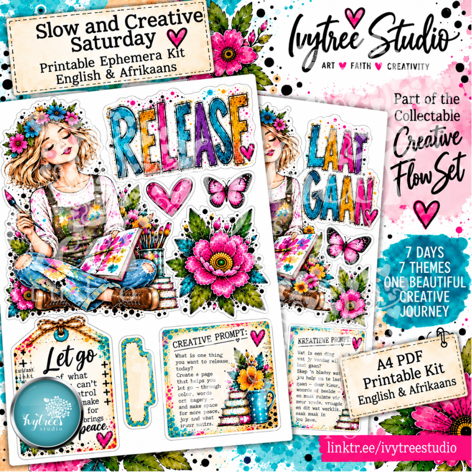 Slow and Creative Saturday | Release | Laat Gaan | Creative Flow Collectables - SET 2 | Fresh Hope Collection | Ivytree Studio | English + Afrikaans