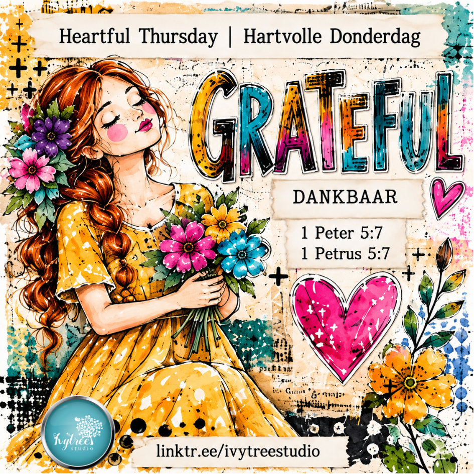 Heartful Thursday | Grateful | Dankbaar | Creative Flow Collectables - SET 2| Fresh Hope Collection | Ivytree Studio | English + Afrikaans