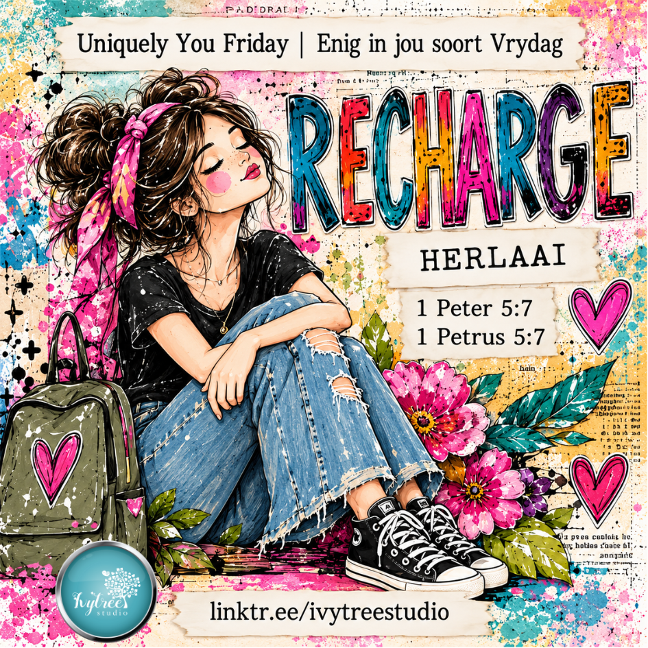 Uniquely You Friday | Recharge | Herlaai | Creative Flow Collectables - SET 2 | Fresh Hope Collection | Ivytree Studio | English + Afrikaans