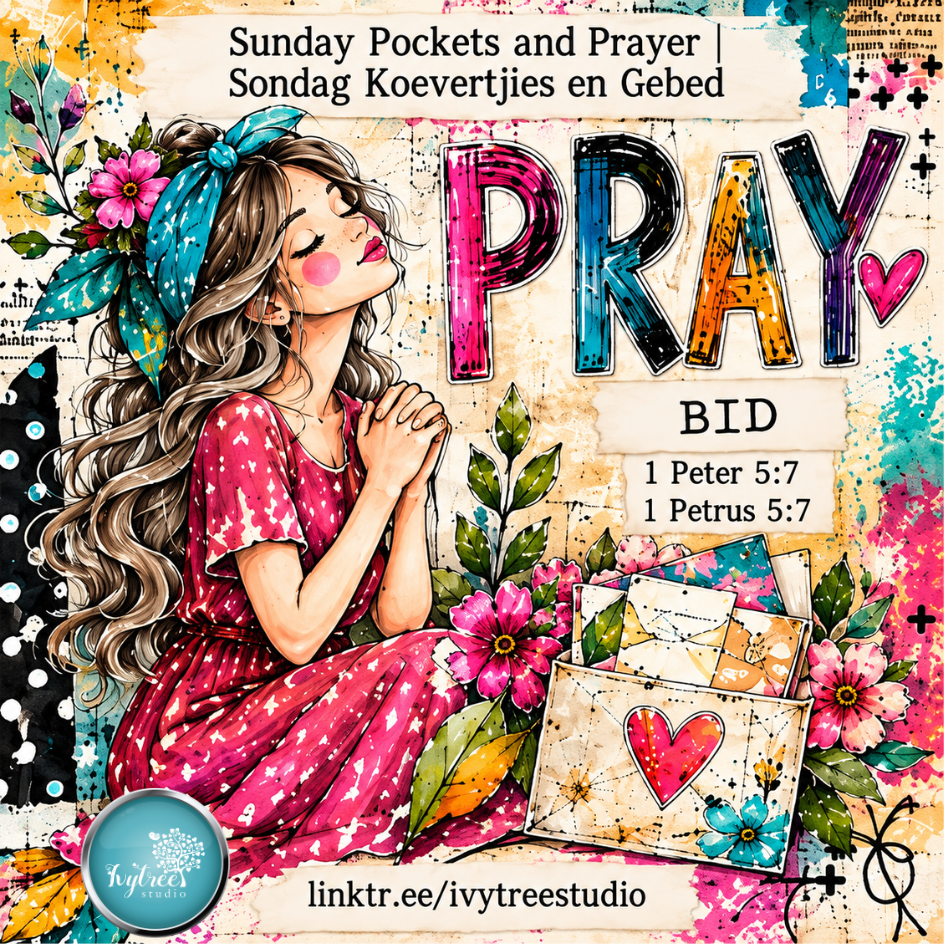 Sunday Pockets and Prayer | Pray | Bid | Creative Flow Collectables - SET 2| Fresh Hope Collection | Ivytree Studio | English + Afrikaans