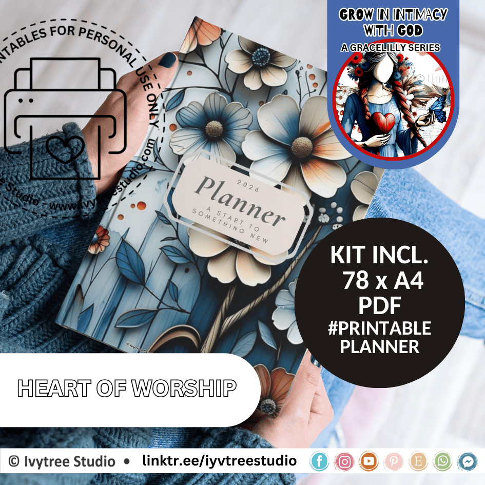 2026 Heart of Worship Planner Kit | Printable Journal | Ivytree Studio