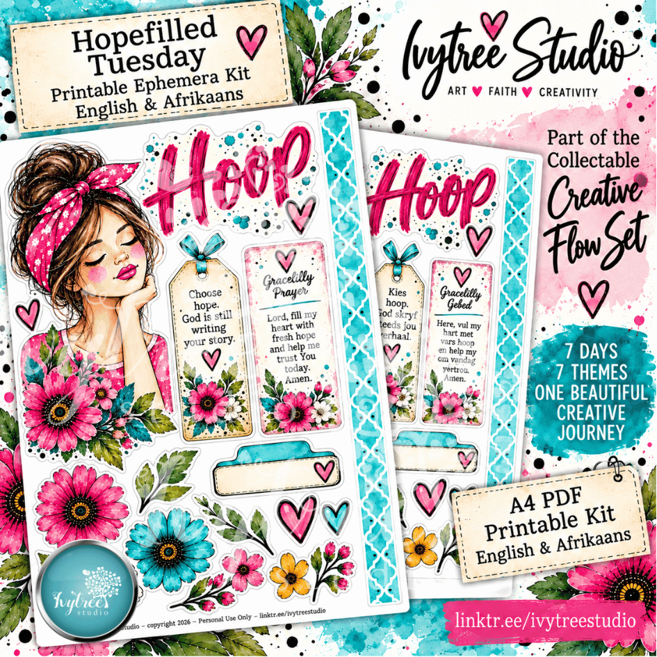 Hopefilled Tuesday | Hope | Journaling Kit  | Fresh Hope Collection | Collectables | Ivytree Studio | English + Afrikaans