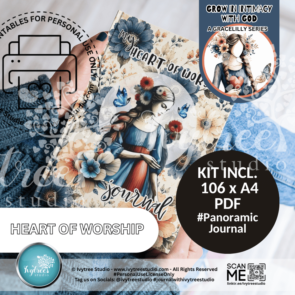 Panoramic Bible Study Journal | Heart of Worship Collection | Ivytree Studio | English