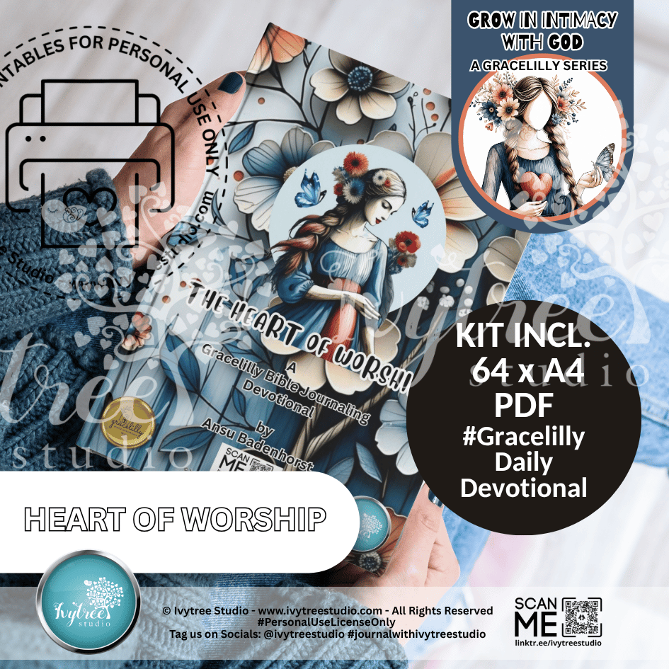 Product packaging for 'Heart of Worship' with branding and product details.