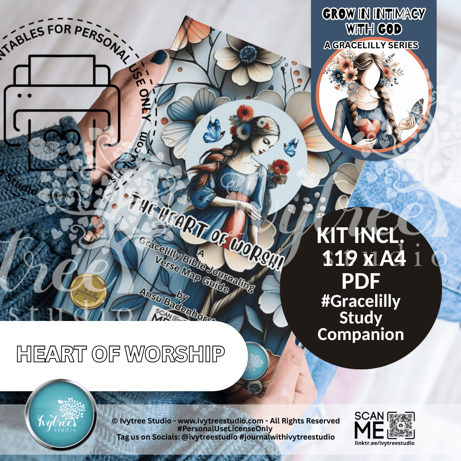 Product packaging for 'Heart of Worship' with branding and product details.