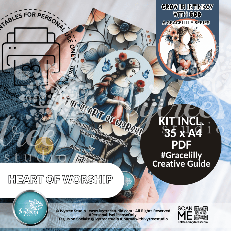 Product packaging for 'Heart of Worship' with branding and product details.
