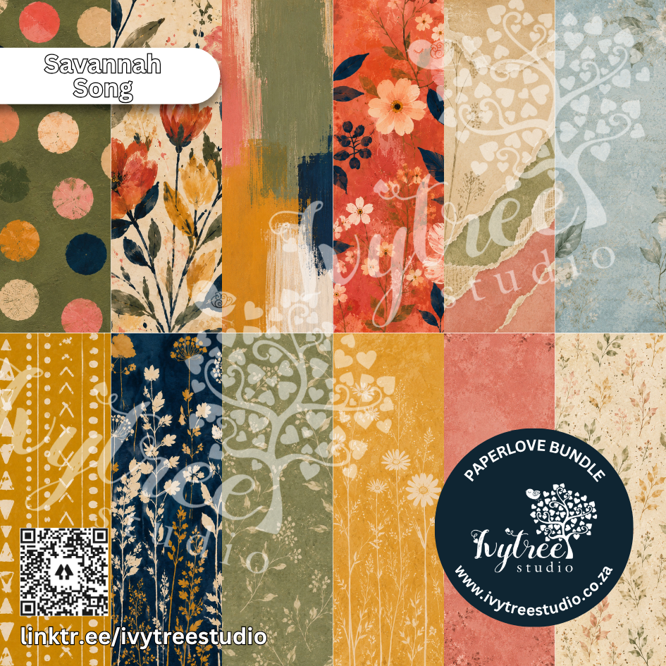Savannah Song | Collage eBook for Journalers | Ivytree Studio | English and Afrikaans