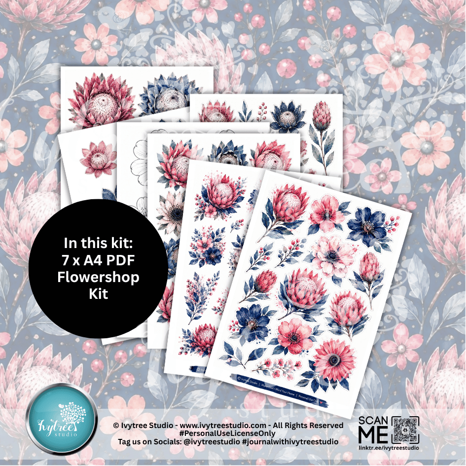 Flowershop Kit | How Women Grow Collection | Bible Journaling | Ivytree Studio | English
