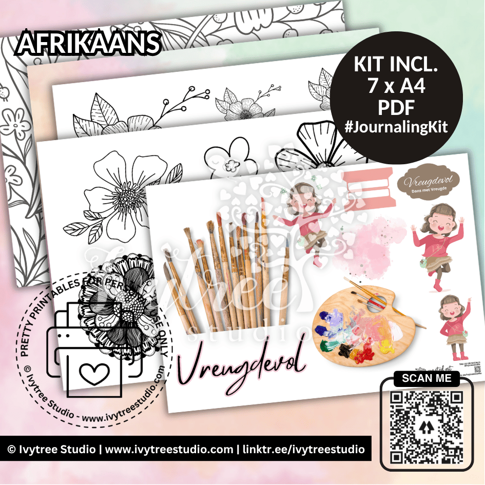 Joy Dance Bible Journaling Kit | Bible Journaling | Ivytree Studio | English + Afrikaans