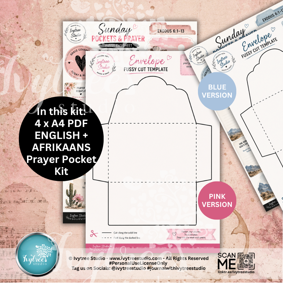 Ivytree Studio Sunday Pockets and Prayer No 2 | Exodus 6:1-13 | Bible Journaling | English + Afrikaans