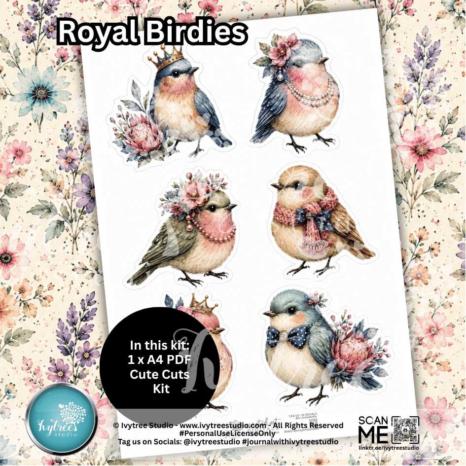 Royal Birdies | Cute Cuts Kit | Ivytree Studio
