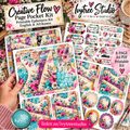Creative Flow Page Pocket Kit  Bilingual English + Afrikaans | 8-Page A4 PDF Printable Kit