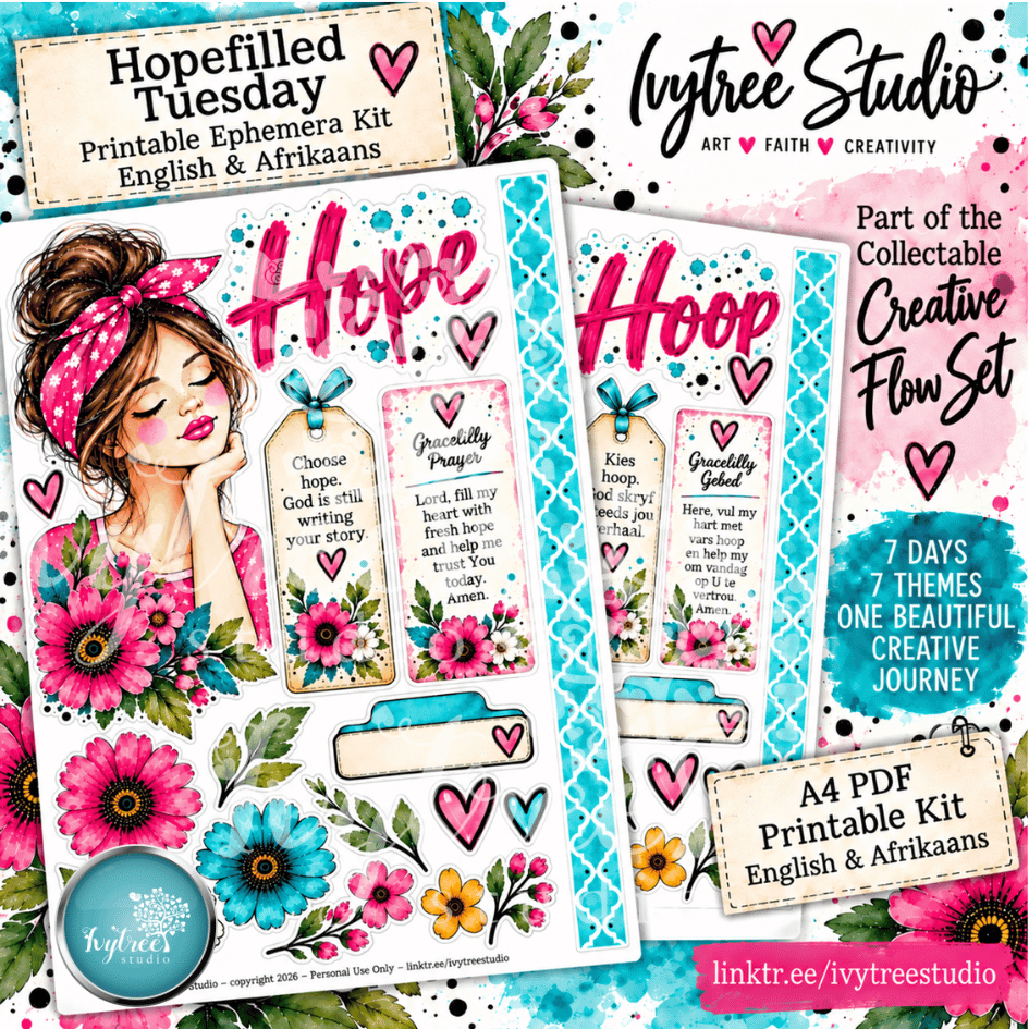 Hopefilled Tuesday | Hope | Journaling Kit  | Fresh Hope Collection | Collectables | Ivytree Studio | English + Afrikaans