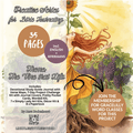 Promotional flyer for a Bible journaling kit with a woman and vine design.