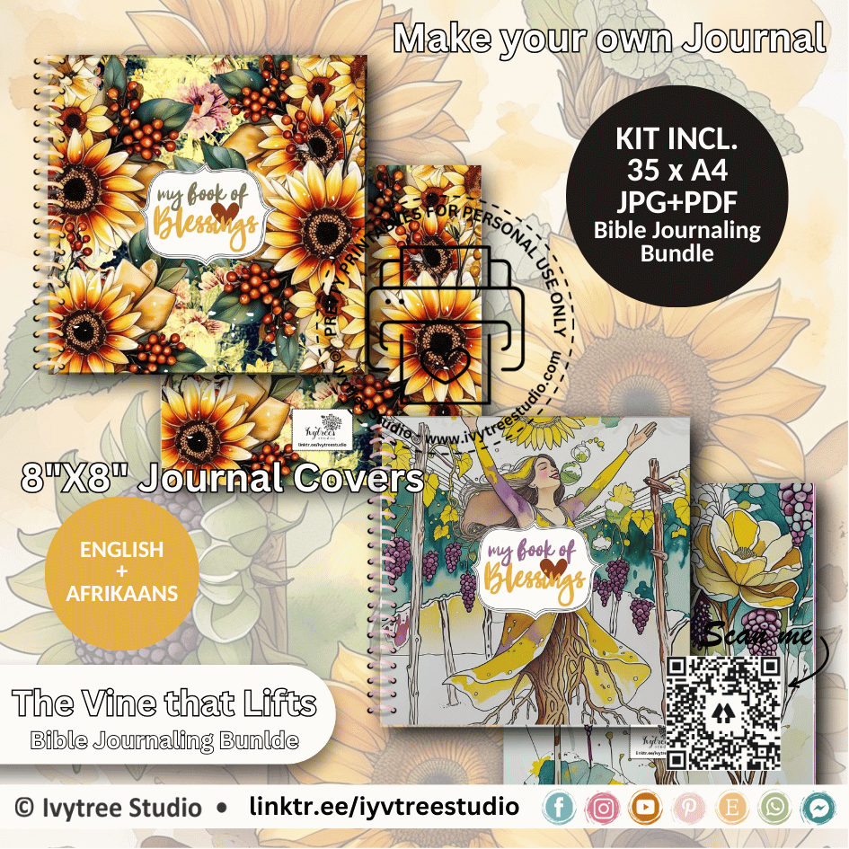 LIFTED | The Vine that Lifts | 7-Day Project Challenge on John 15 | Bible Journaling Bundle | Ivytree Studio