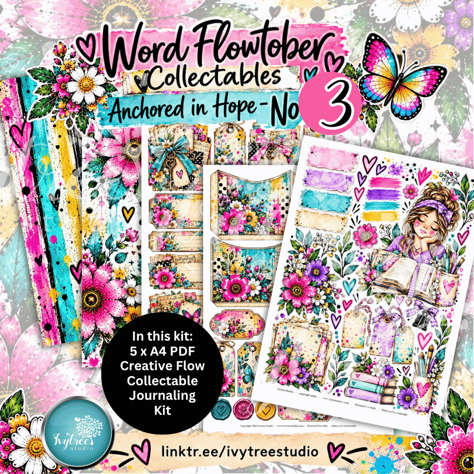 No 3 | Anchored in Hope | Word Flowtober Collectables | Fresh Hope Collection | Ivytree Studio