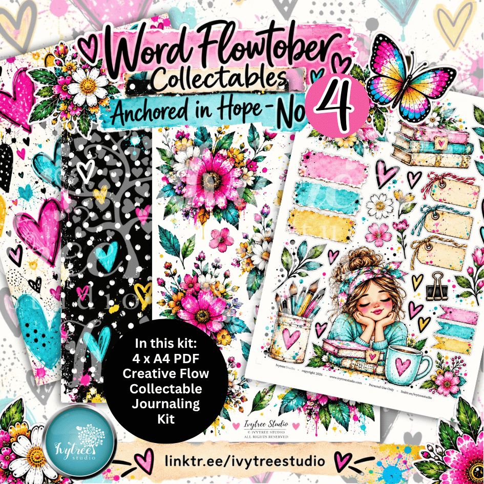 No 4 | Anchored in Hope | Word Flowtober Collectables | Fresh Hope Collection | Ivytree Studio