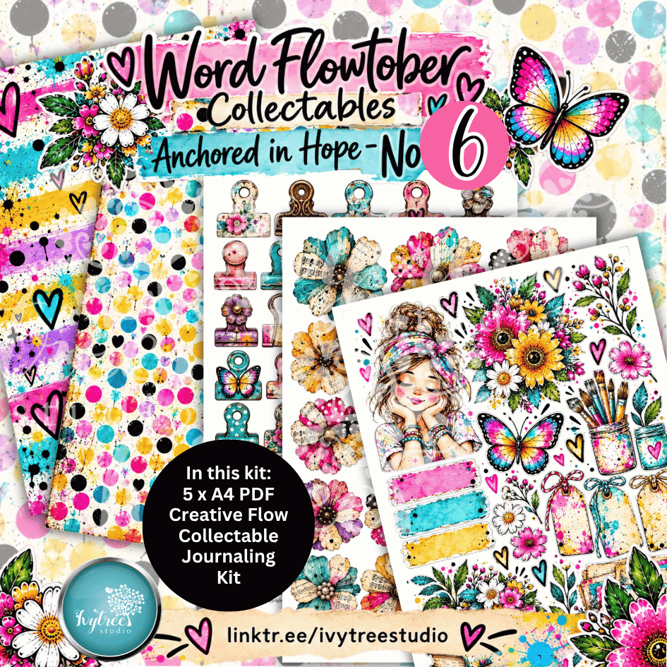 No 6 | Anchored in Hope | Word Flowtober Collectables | Fresh Hope Collection | Ivytree Studio