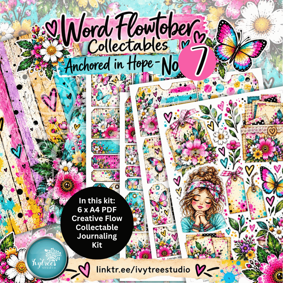 No 7 | Anchored in Hope | Word Flowtober Collectables | Fresh Hope Collection | Ivytree Studio