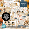 Matthew 11:28 Sunday Prayer Pocket Kit | Bible Journaling | Ivytree Studio | English